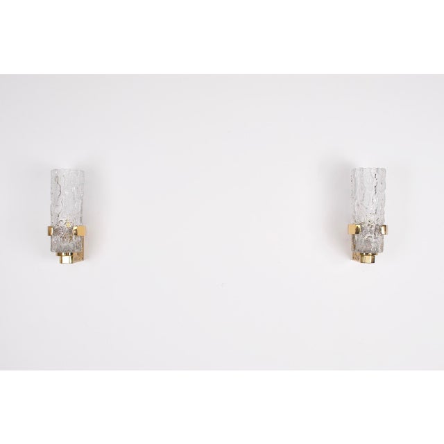Brutalist Wall Sconces in Brass and Glass, 1970s, Set of 2 For Sale - Image 13 of 13
