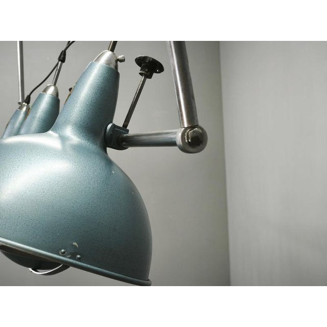Italian Industrial 3-Light Chandelier from A.L.F Firenze, 1970s For Sale - Image 12 of 18