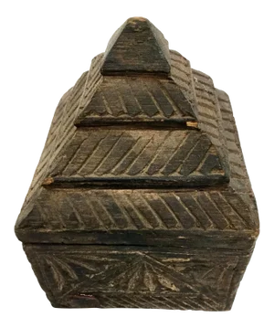 Primitive Asian Secret Hiding Lid Wood Box