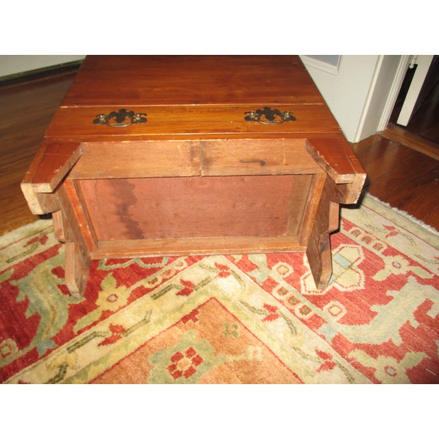 Antique Primitive Sheraton Sugar Chest Pine Wood Storage Chest For Sale - Image 9 of 14