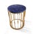 Unique Lapis Lazuli Gemstone Luxe Roound Side Table With Designer Brass Finish Base For Sale - Image 4 of 4