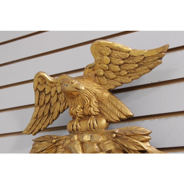 Antique Federal 18th C. Gold Gilt Convex Bullseye Wall Mirror For Sale - Image 4 of 12