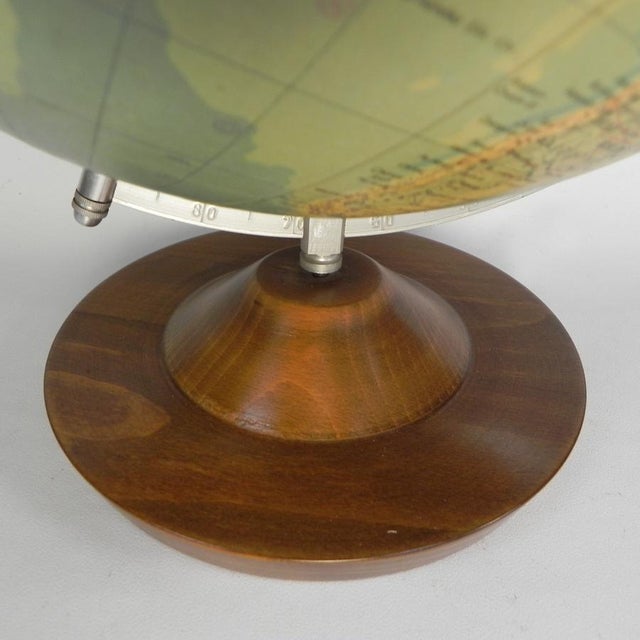 Rath Globe in Papier-Mâché on Wooden Base, 1975 For Sale - Image 12 of 16
