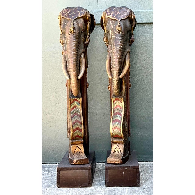 This majestic pair of monumental elephant statues brings an unparalleled sense of architectural drama and global history...