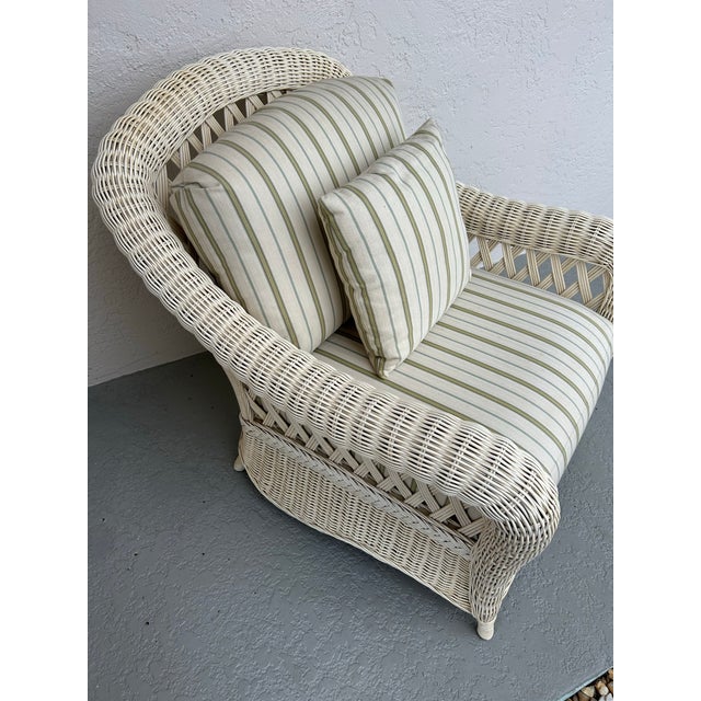 Early 21st Century Lane Venture Wicker Antique Ivory Color For Sale - Image 5 of 7