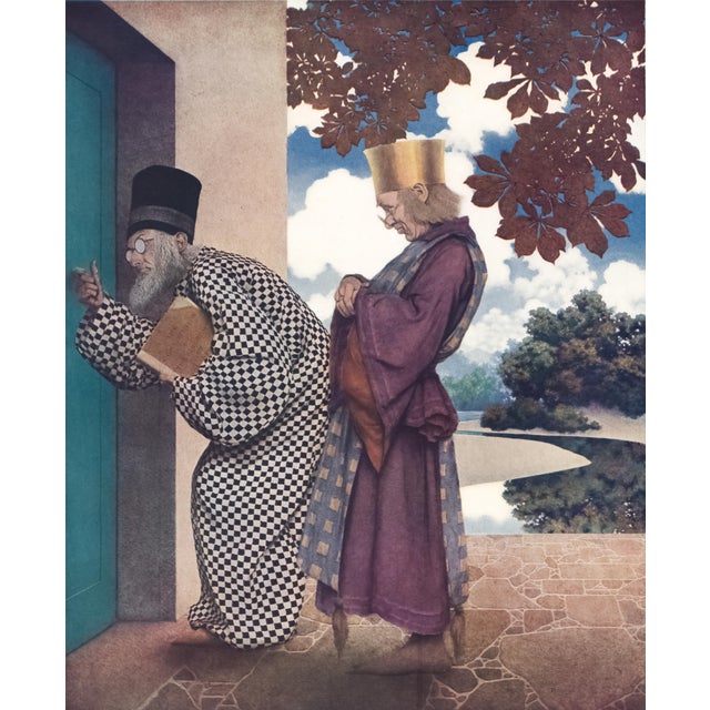 1925 Maxfield Parrish Lithograph "The Chancellor and Pompdebile" For Sale