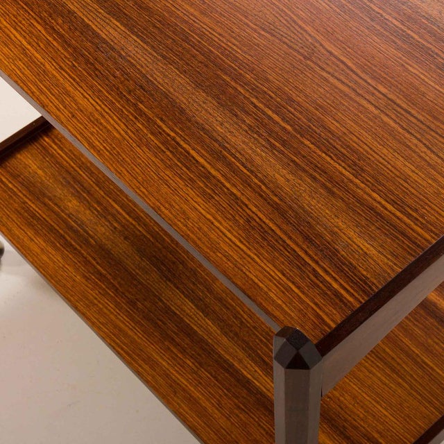 Mid-Century Italian Serving Cart in Rosewood, 1960s For Sale - Image 16 of 18