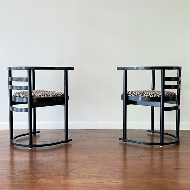 Thonet Pair of 1950s Bauhaus Armchairs Attributed to Josef Hoffmann for Thonet For Sale - Image 4 of 9