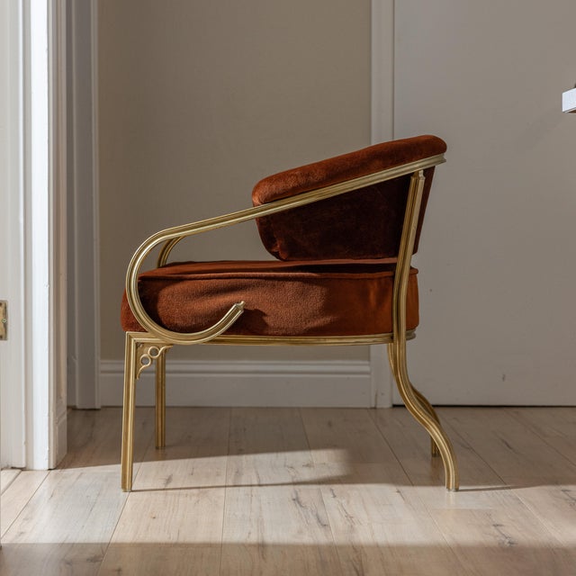 Mid-Century John Van Koert Troy Sunshade Cymbal Gold Aluminum Lounge Armchair, Attributed For Sale - Image 13 of 17