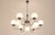 Mid-Century Modern Space Age Chrome and Opaline Glass Chandelier, 1970s For Sale - Image 3 of 10