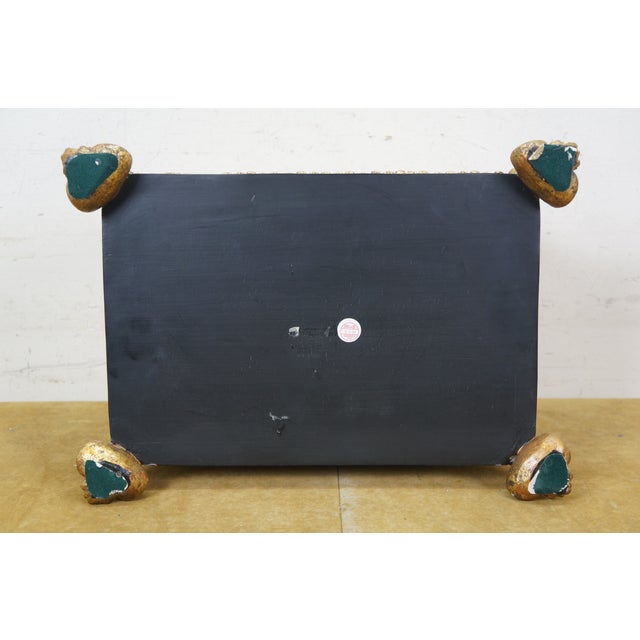 Late 20th Century French Napoleon Style Faux Boulle Jewelry Keepsake Box Chest Casket 15" For Sale - Image 13 of 16