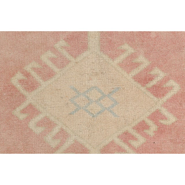 Mid 20th Century Distressed Turkish Rug in Soft Pink For Sale - Image 9 of 10
