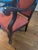 Vintage Wooden Armchair With Red Upholstery – Carved Details and Claw Feet, Vintage Accent Chair For Sale - Image 4 of 16