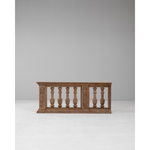 1780s French Hand-carved Oak Balustrade For Sale - Image 16 of 18