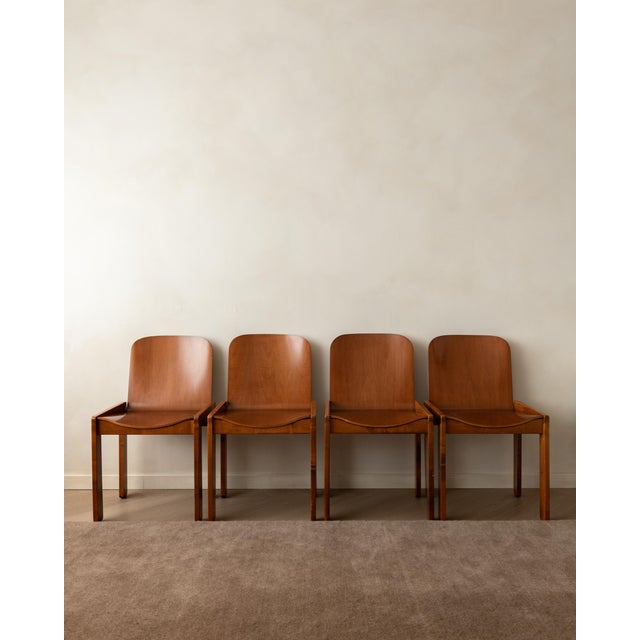 Italian Plywood Dining Chairs by Molteni, 1970s, Set of 4 For Sale - Image 6 of 18