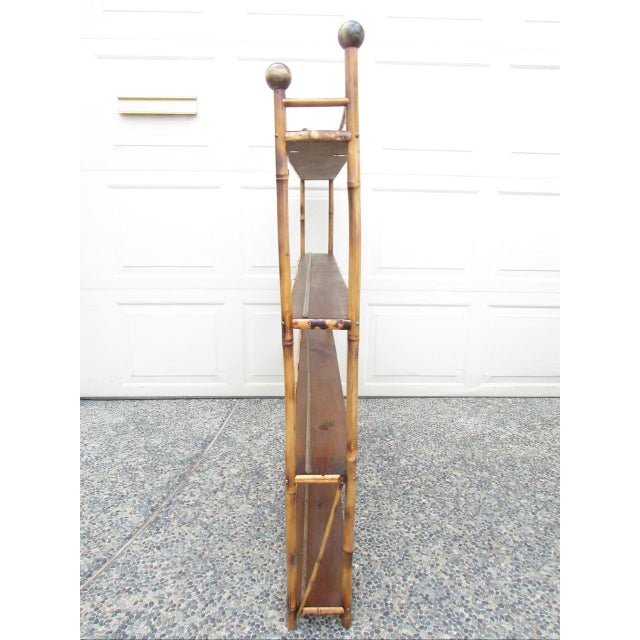 Antique English Bamboo Wall Shelf or Plate Rack For Sale - Image 11 of 17