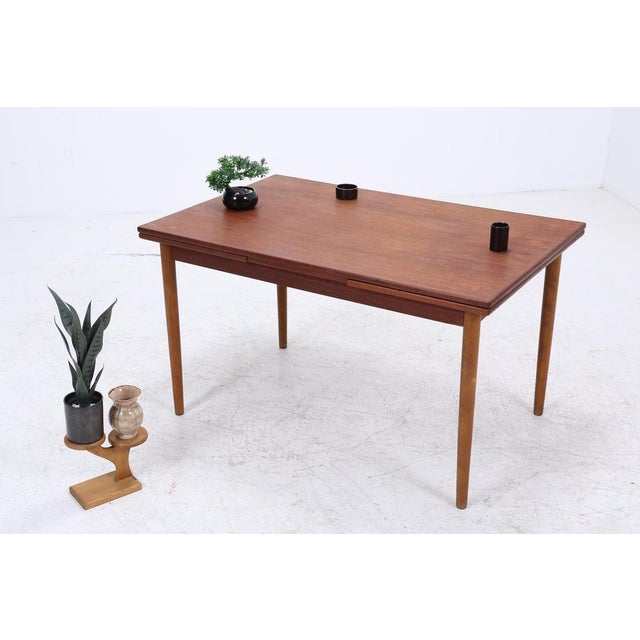 Mid-Century Teak Extendable Kitchen Table, 1960s For Sale - Image 3 of 17