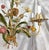 Vintage Tole 6-Light Chandelier With Flower Motif and Honest Patina For Sale - Image 17 of 18