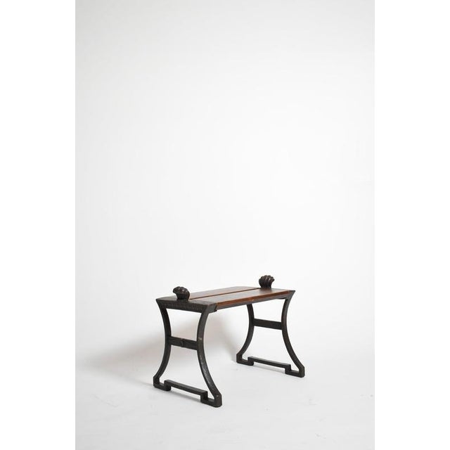 Cast Iron and Wood Bench by Folke Bensow, 1920s For Sale - Image 6 of 6
