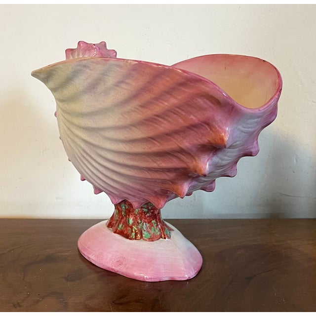 Antique 19th Century Wedgwood Pearlware Centerpiece - Pink Nautilus Sea Shell Compote Tureen For Sale - Image 13 of 16
