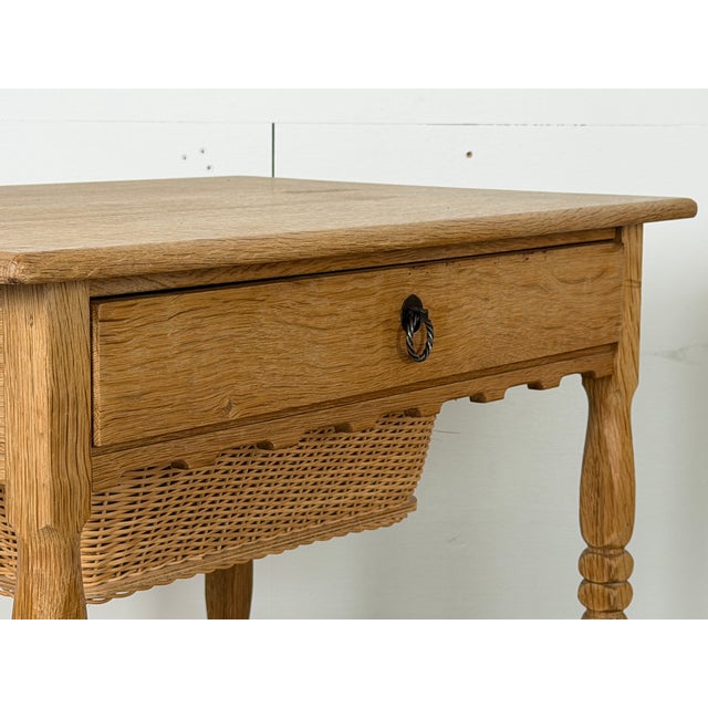 Scandinavian Modern Oak Side Tables by Henning Kjærnulf, 1960s, Set of 2 For Sale - Image 4 of 11