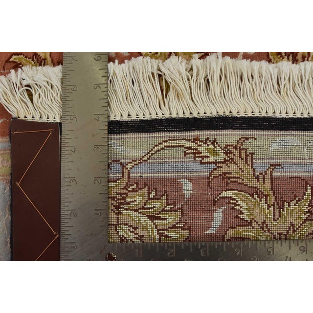 Fine Tabriz Rug 3’4” X 4’10” Black Wool/Silk Traditional Hand-Knotted Carpet For Sale - Image 12 of 12