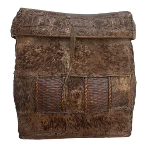 Rare Antique Hide Trunk From Bhutan