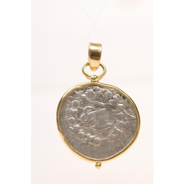 An Ar Tectradrachm Cista Mystica Pendant Trimmed in 18k Gold For Sale - Image 12 of 12