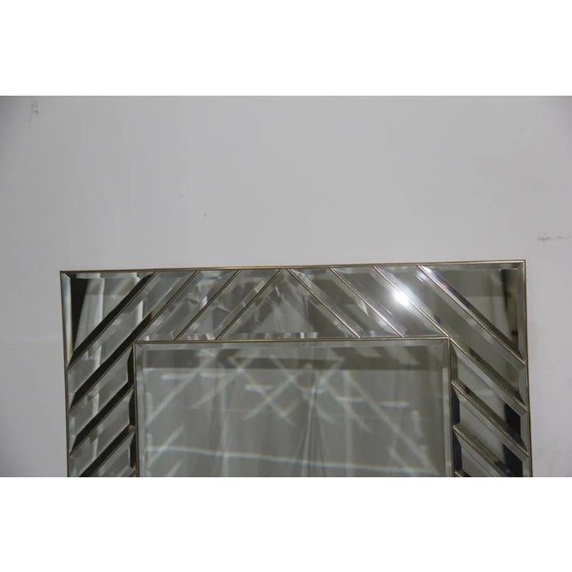 1970s Mid-Century Italian Brass and Crystal Mirror, 1970s For Sale - Image 5 of 12