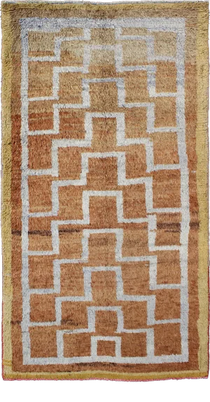 Vintage Mid-Century Turkish Tulu Large Rug With Connected Tribal Pattern Rug