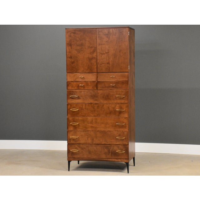 1960s 1960s Refinished Heywood Wakefield Contessa Armoire Dresser For Sale - Image 5 of 13