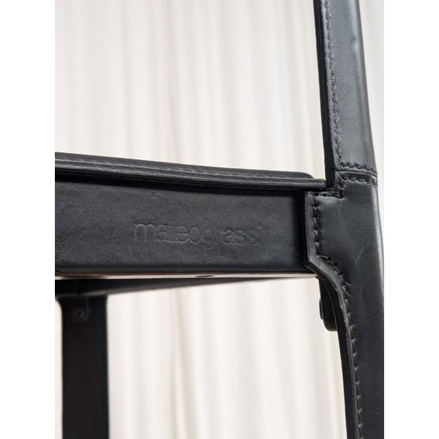 Black Leather Chairs by Matteo Grassi, Italy, 1980, Set of 2 For Sale - Image 12 of 13