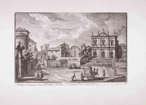 Giuseppe Vasi, Church of S. Giorgio, Original Etching, Late 18th-Century