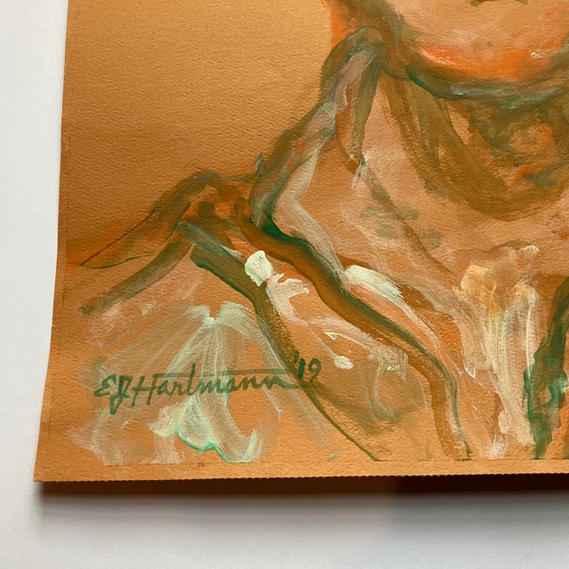 Abstract Contemporary Original E.J.Hartmann Abstract Portrait Painting For Sale - Image 3 of 4