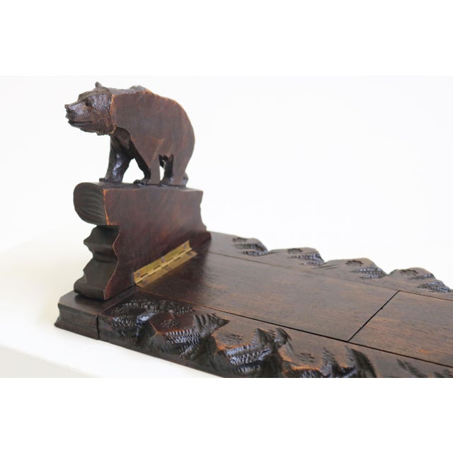 Antique Black Forest Bear Bookcase, 1890 For Sale - Image 4 of 11