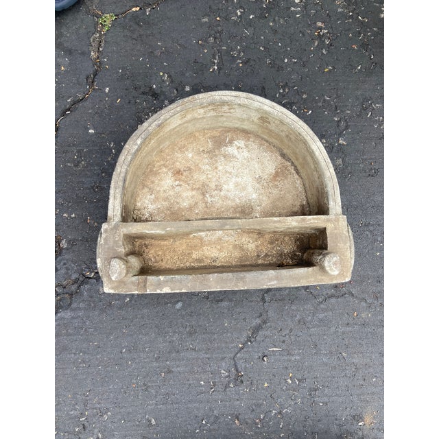 Vintage Table Top Cast Stone Garden Fountain For Sale - Image 12 of 14