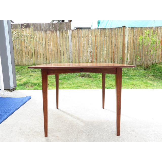 Brown Vintage Mid Century Walnut Extending Dining Table W/ Leaves by Ace Hi Furniture For Sale - Image 8 of 13