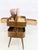 Used sewing box from the 1950s/60s with fold-out compartments in Scandinavian style. Curved plywood with teak (or walnut)...