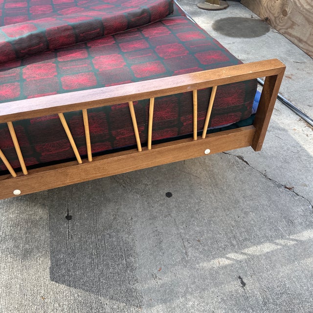 1970s Wooden Mid-Century Modern Daybed With Original Cushions, Made in Germany For Sale In Atlanta - Image 6 of 8
