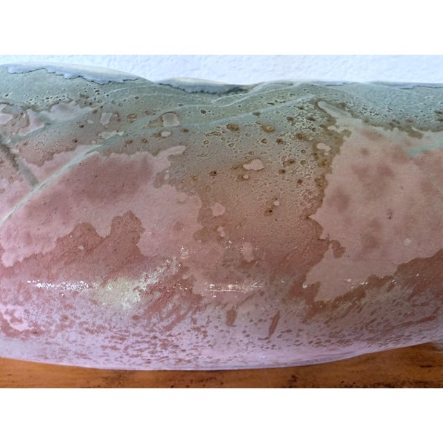Large Tony Evans Signed and Numbered Studio Pottery Raku Centerpiece Bowl For Sale - Image 9 of 11