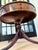 Grand Vintage Regency Drum Table – Mahogany Finish Library & Living Room Accent For Sale - Image 10 of 12