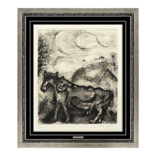 1950s Fables de la Fontaine: The Donkey Dressed In The Skin of a Lion (Cramer 22), Marc Chagall For Sale