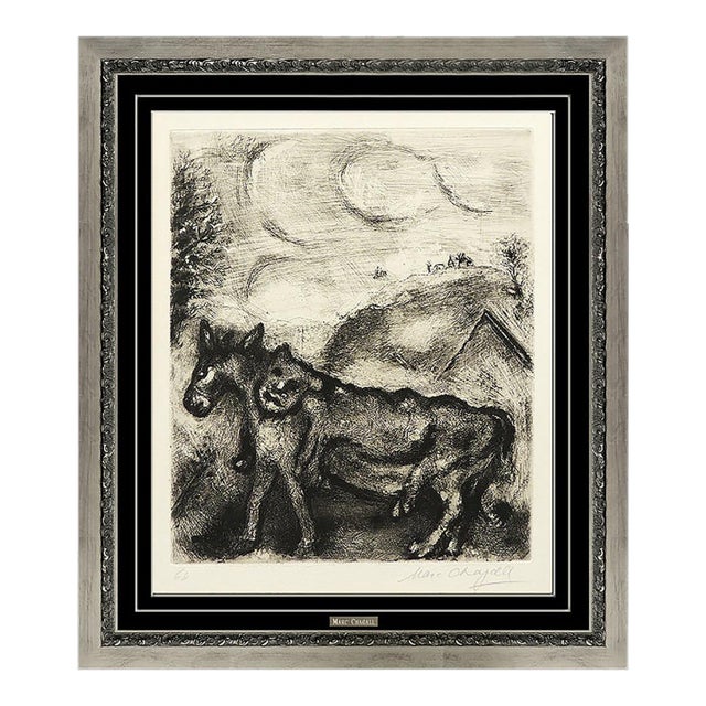 1950s Fables de la Fontaine: The Donkey Dressed In The Skin of a Lion (Cramer 22), Marc Chagall For Sale