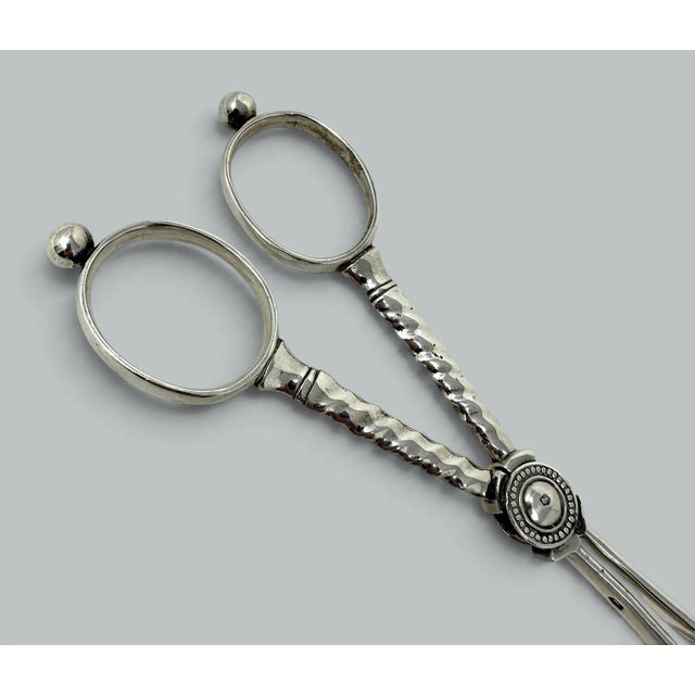 Superb Heavy Gauge Sterling Silver Asparagus Serving Tongs of Traditional Form, with unusual decorative wide ladder...