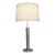 1950s Walter Von Nessen Streamline Mid Modern Brush Stainless Steel Table Lamp For Sale