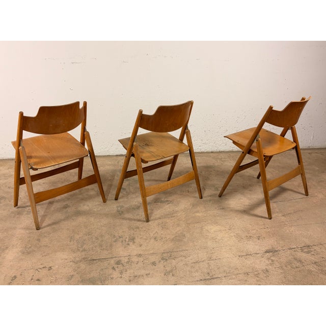 SE18 Folding Chairs by Egon Eiermann for Wilde & Spieth, Set of 3, in Good conditions. Designed 1950 to 1959 I have...