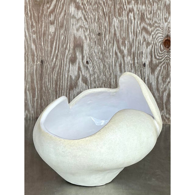 Vintage Boho Original Biomorphic Studio Pottery Bowl For Sale - Image 4 of 6