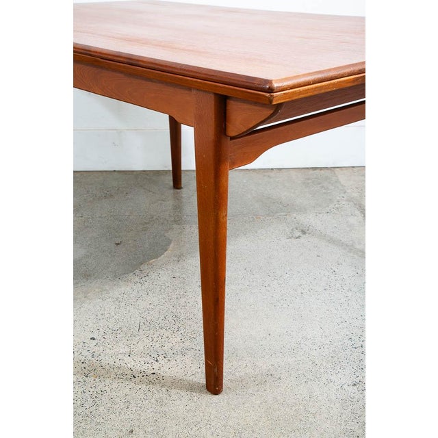 1960s 1960s Mid Century Danish Modern Dining Table Denmark Teak Wood Extension Draw Leaf Nm For Sale - Image 5 of 12