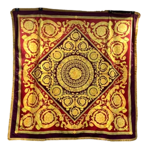Atelier Versace Custom Made Multi Color Baroque Velvet Throw