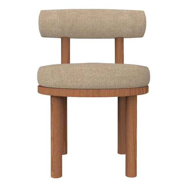 Moca Chair in Famiglia 07 Fabric and Smoked Oak by Studio Rig for Collector For Sale